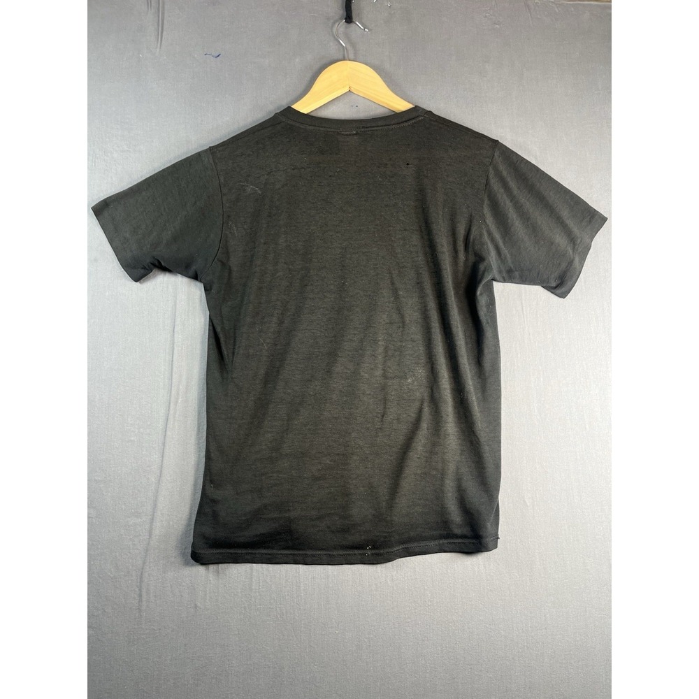 Vintage LSJ Sportswear Wolf Moon Black Medium T Shirt USA Made Black 1987 - Picture 10 of 10